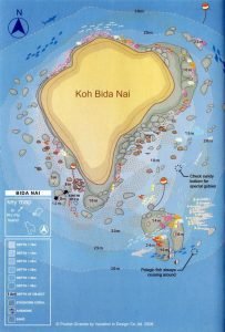 Phi Phi Islands Diving Ko Bida Noi Dive Map