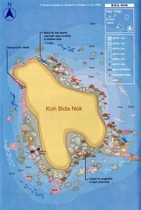 Phi Phi Islands Diving Ko Bida Nok Dive Map